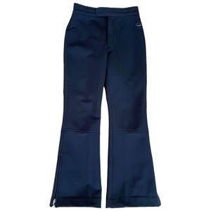 Vintage Bogner Black Ski Snow Pants Stirrup Soft Shell Zip Up Ankle Size 8